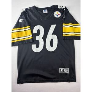 Vintage Starter Pittsburgh Steelers Jerome Bettis Black Jersey Mens Size 46 Med